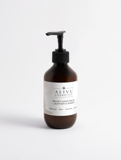 Velvet Hand Balm - LEATHER & AMBER, 270ml