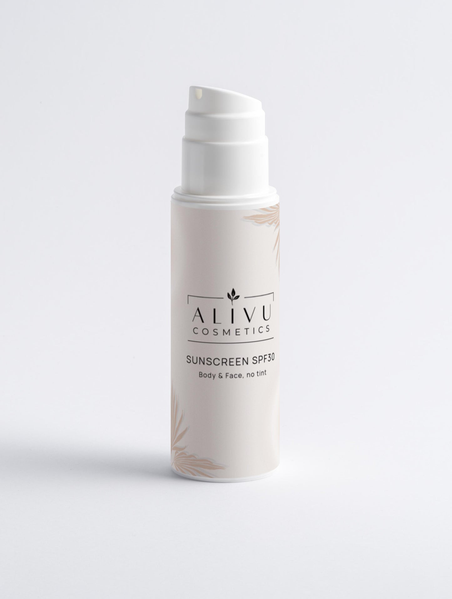 Sunscreen SPF30 for Face & Body, no tint, 150ml - AlivuCosmetics