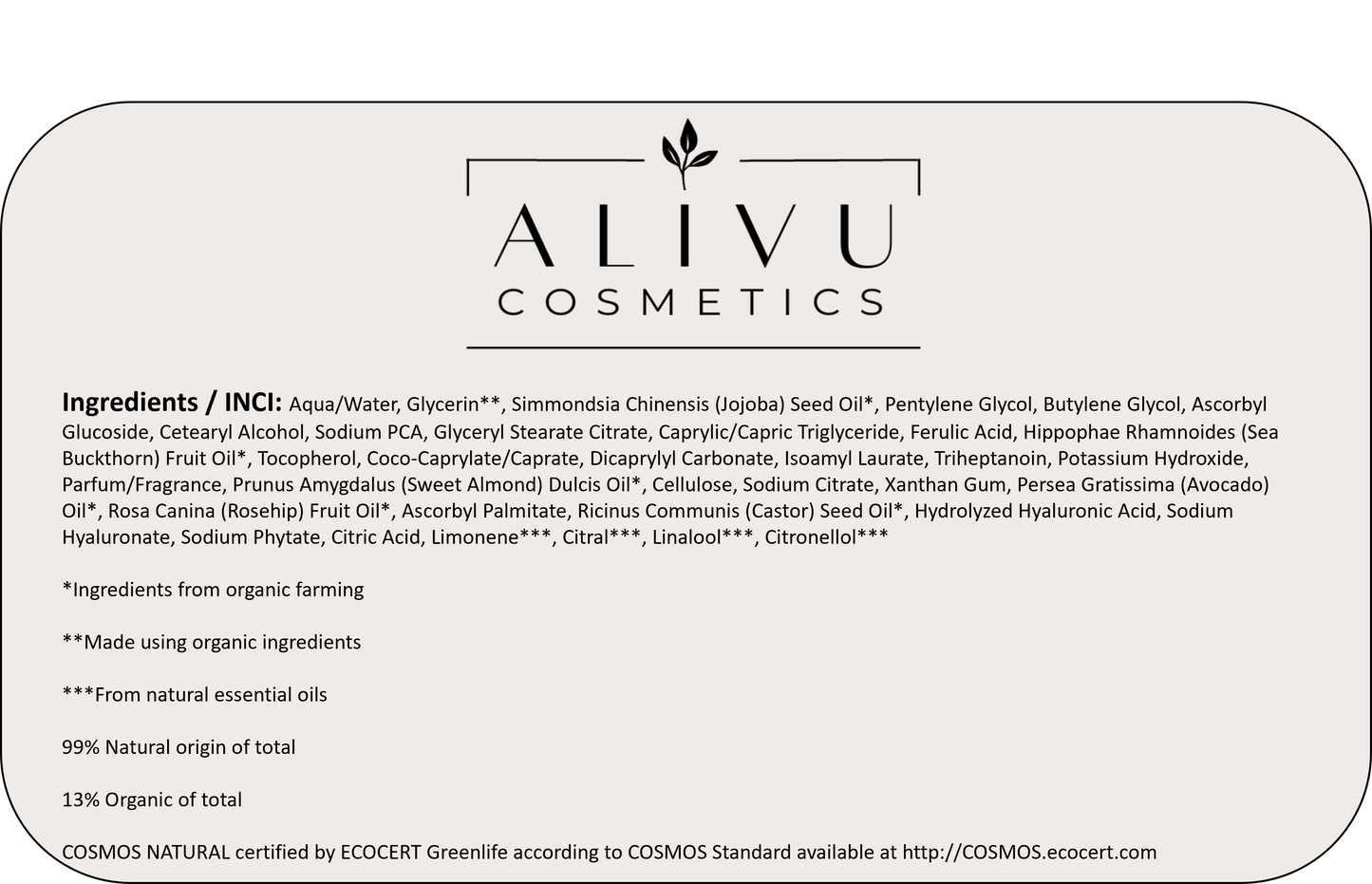 Vitamin C Serum, 30ml - AlivuCosmetics