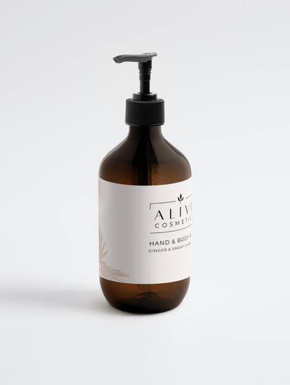 Hand & Body Wash, GINGER & SMOKY CARDAMOM, 490ml